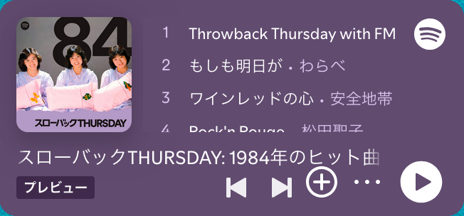 スローバックTHURSDAY: 1984年のヒット曲