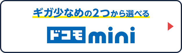 ギガ少なめの２つから選べる ドコモmini
