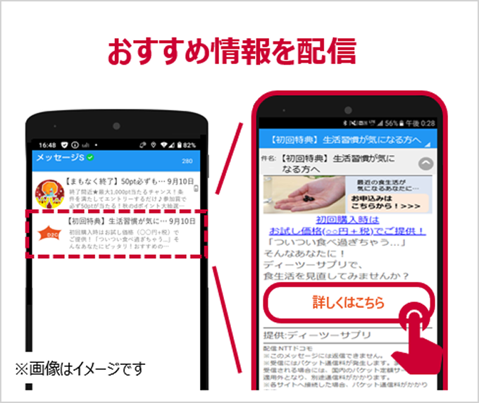 メッセージSのイメージ