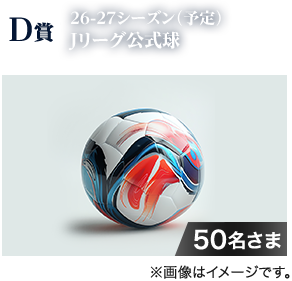 D賞 26-27シーズン（予定）Ｊリーグ公式球 50名さま