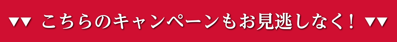 こちらのキャンペーンもお見逃しなく！