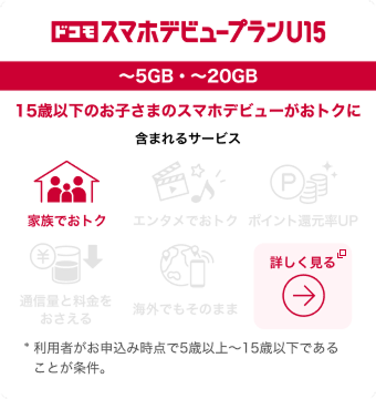 ドコモスマホデビュープランU15