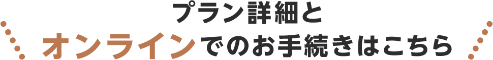 プラン詳細とオンラインでのお手続きはこちら