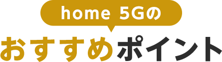 home 5Gののおすすめポイント