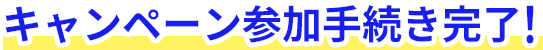 キャンペーン参加手続き完了！