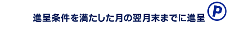進呈条件を満たした月の翌月末までに進呈