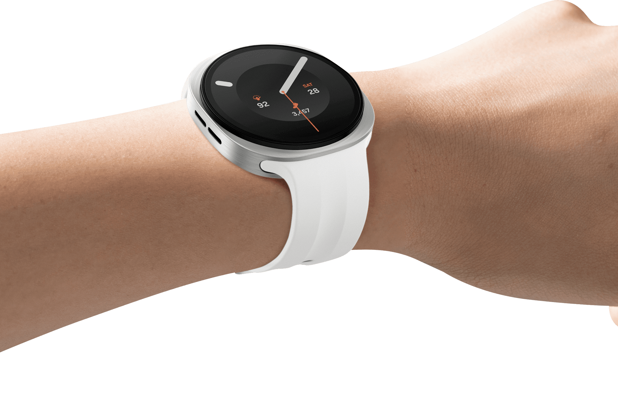 Samsung Galaxy Watchを手首につけている様子